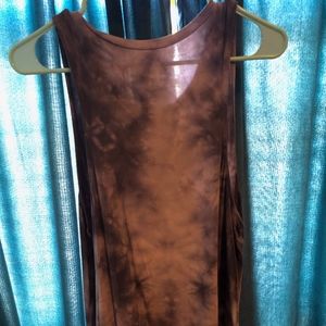 Super soft, blue tie-dye tank top